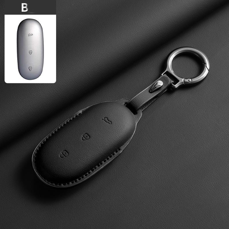 

Leather Car Key Case For Leading Ideal One Li Auto Lixiang L6 L7 L8 L9 Remote Car Accessories Key Shell Cover Fob Holder