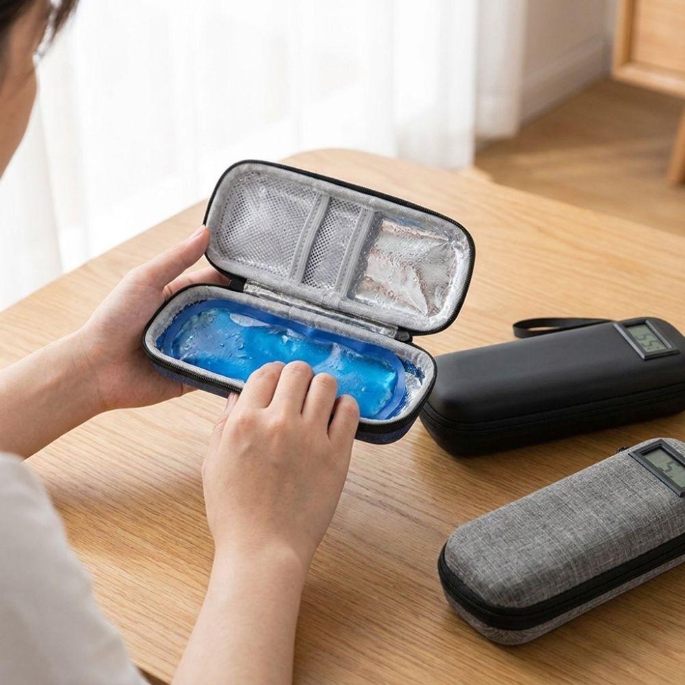 Temperature Display Insulin Cooling Bag Waterproof Insulin Pens Storage Box  Portable Use
