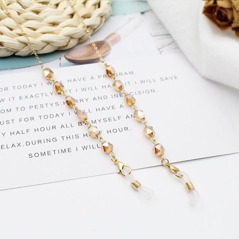 Bohemian Crystal Beaded Glasses Chains Lanyard Face Mask Chain Holder Eyeglass Rope Sunglasses Cord Neck Strap Gift for Women