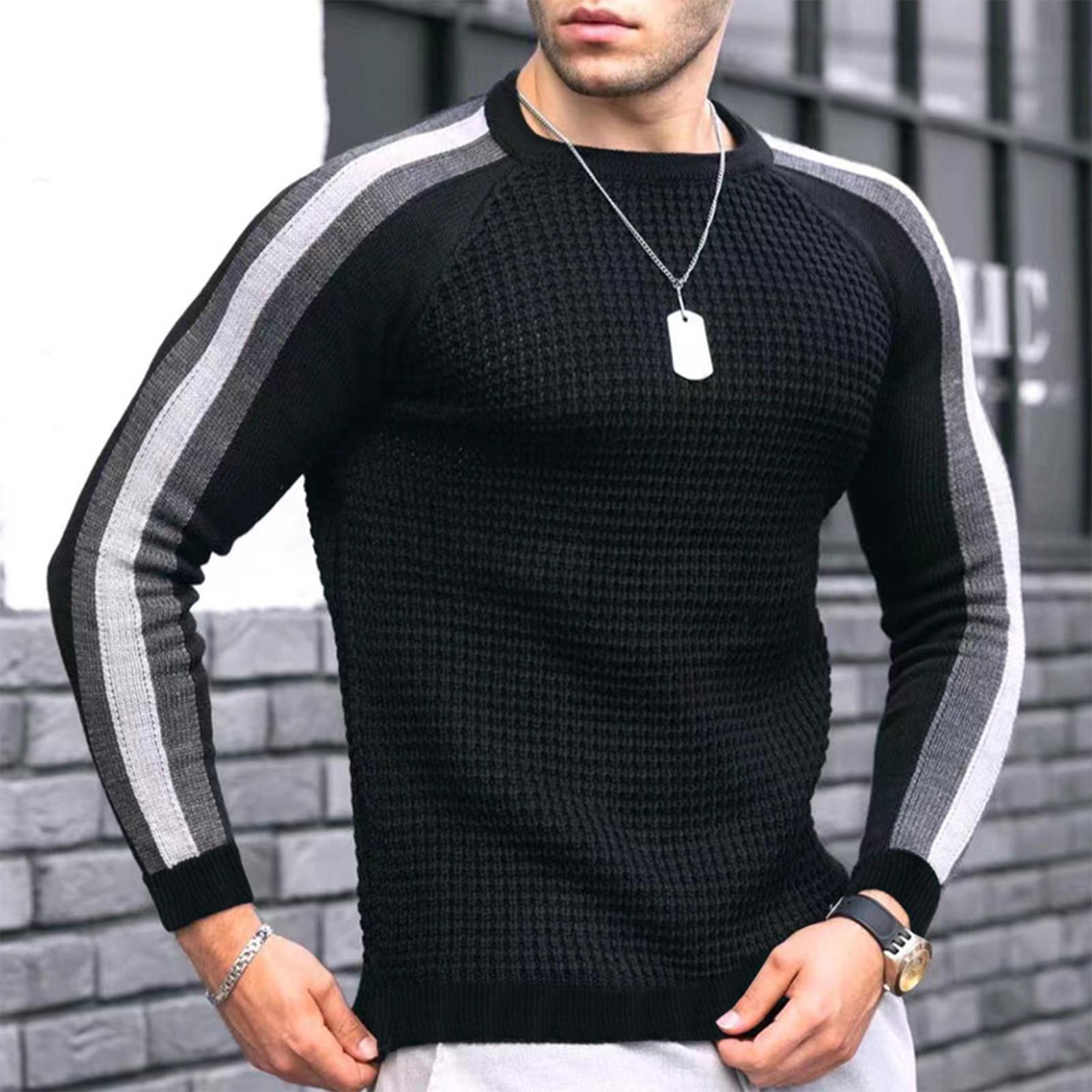 

Мужской свитер, облегающая футболка, пуловер с высоким воротом, повседневная рубашка с длинным рукавом XXXL чёрный