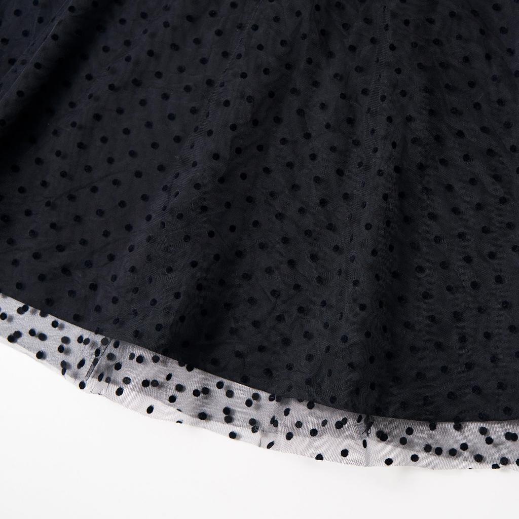 Kids Tulle Polka Dot Everyday 130 [Rolanko] Dress, Girls, Sleeves, Ruffles, Children's Dress, Pattern, Recitals, Weddings, Ceremonies, Wear, Parties,