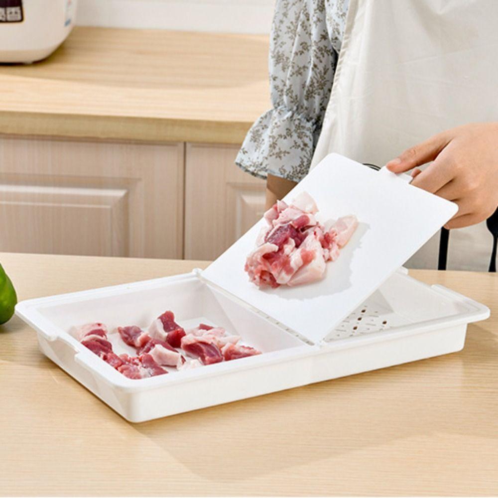 With Storage Basket 3 in 1 Cutting Board Non-slip Kitchen Accessories Chopping Blocks  Vegetable