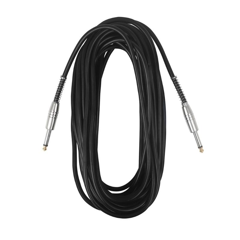 Guitar Connecting Cable Straight 6.35mm Male Jack Stereo Audios Interconnect Cord for Electric Guitar, Bass, Mandolin