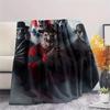 1Pc Horror Killer Print Flannel Blanket, High quality Comfortable for All Seasons, Home Decor, Warmth and Comfort, Perfect for Christmas Gifts