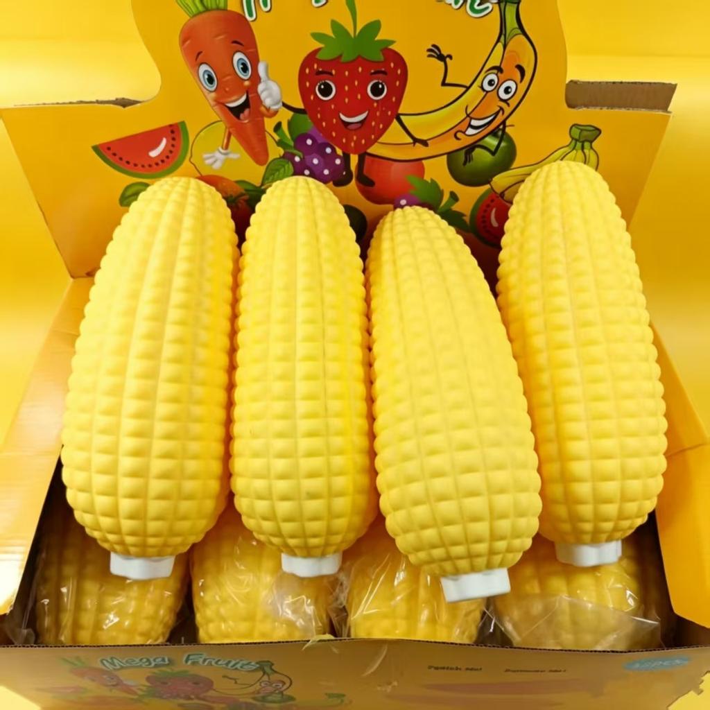 Giant Corn Shape Flour Filled Squeeze Toy Simulation Vegetable TPR Stress Relief Fidget Gadget Desktop Decor Gift