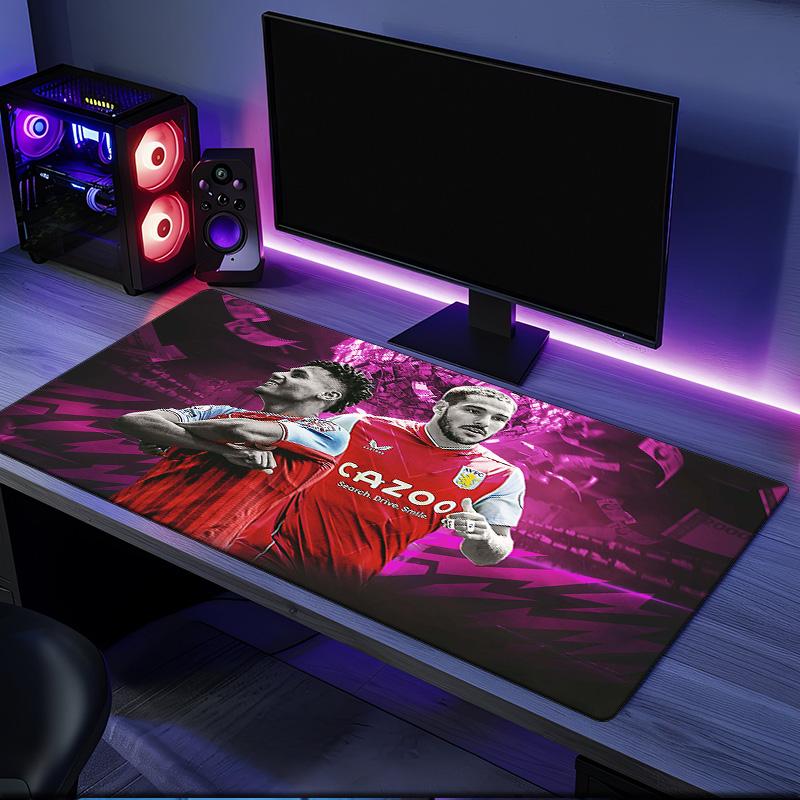 Aston Villa Fc Crest Mouse Pad, Rubber Base, Mouse Pad for Gamers and Office Use, Gaming Desk , Easy To Clean Mat Christmas fan gifts