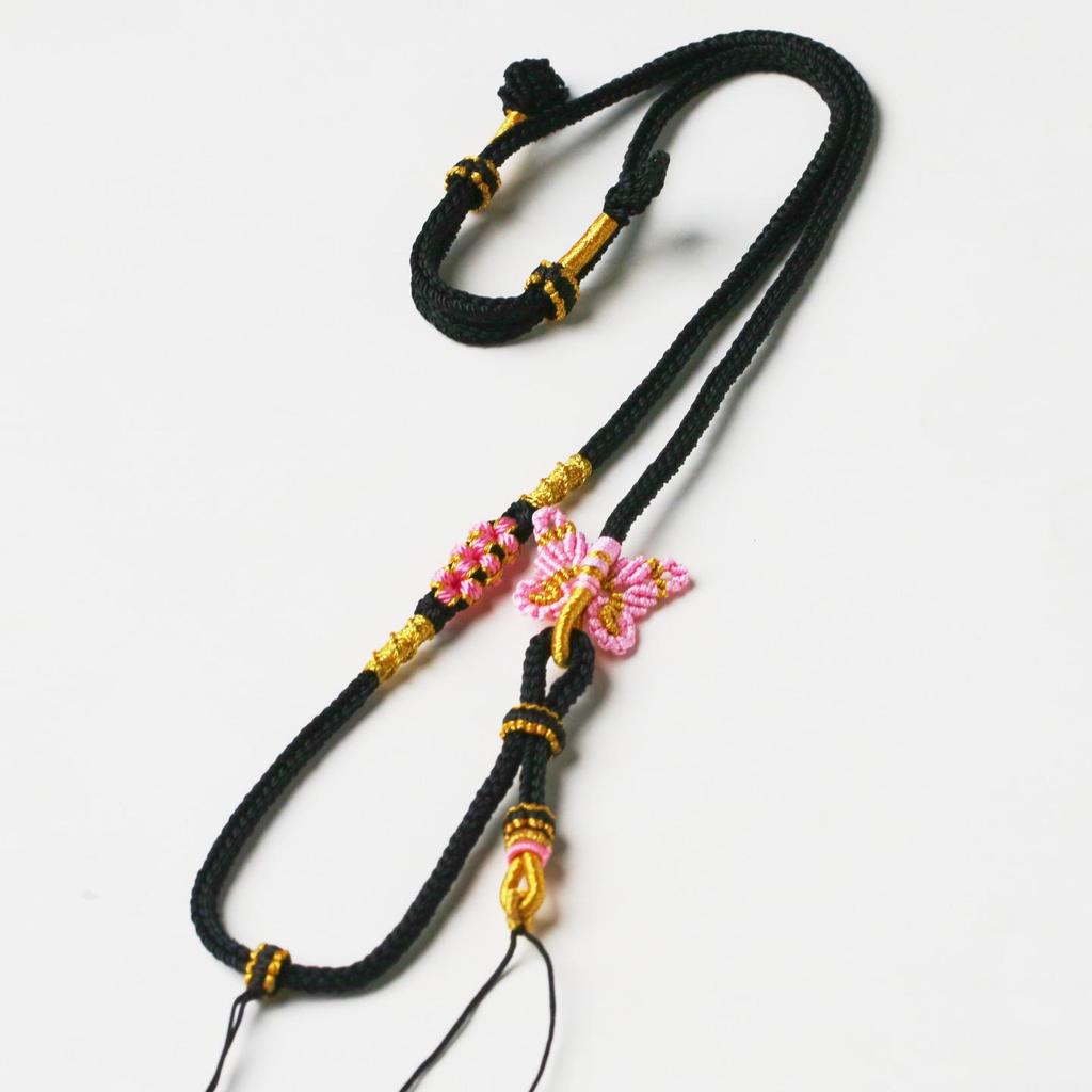 Handmade Eight-Strand Braided Bowknot Adjustable Necklace Cord