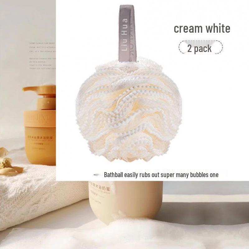 Durable Large Super Soft Bath Flower Ball - Non-Dispersing Foaming Net for Back Scrubbing