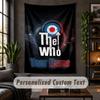 Personalized Wall Tapestry,The Who Custom Text, Soft Fabric Wall Art For Indoor Decoration