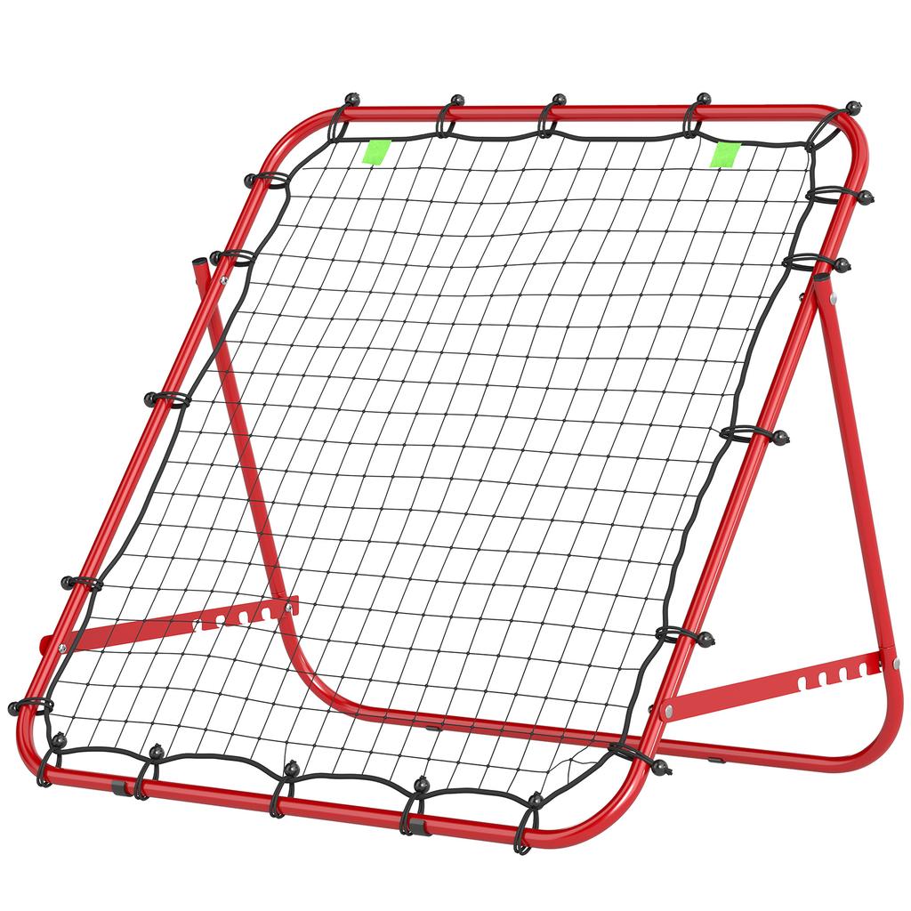 Adjustable Rebounder Net Kickback Target Goal for Teens Adults Training, Red
