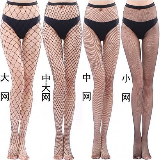 Fishnet stockings, black sheer hollow-out sexy trendy European and American mesh black stockings, spring/summer style internet celebrity pantyhose