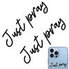 Car Mirrors Stickers Affirmation Reminder Just Pray - Multi-Purpose Decal For Side View Mirrors,