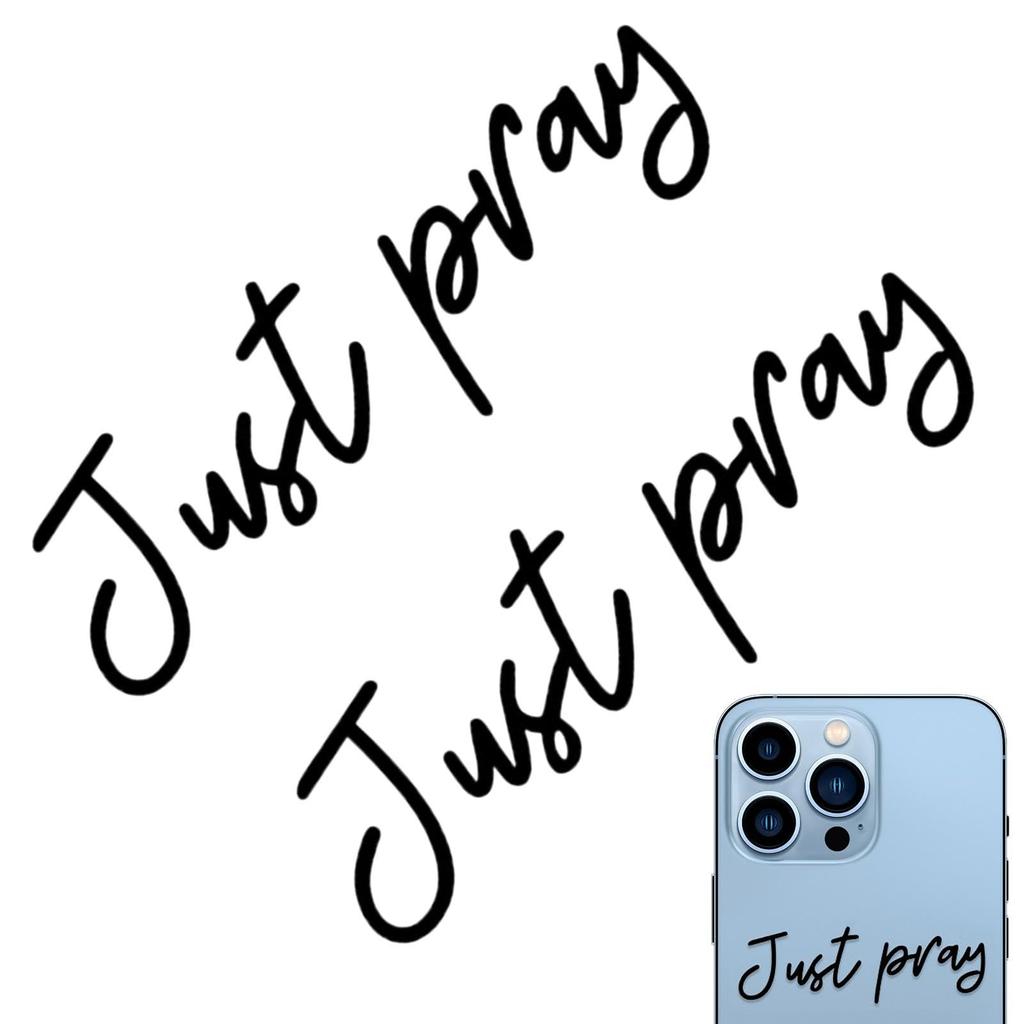 Car Mirrors Stickers Affirmation Reminder Just Pray - Multi-Purpose Decal For Side View Mirrors,