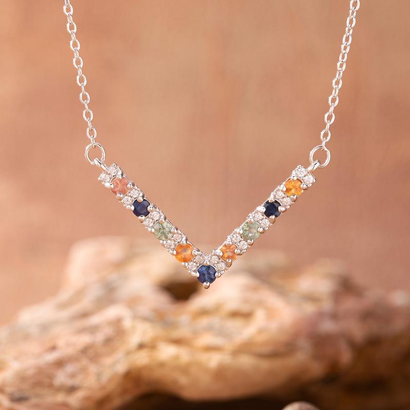Gioielli Tesoro Colore Argento S925 Collana Zaffiro Naturale Colore Donna Lusso Leggero Senso Premium Xiaohongshu Canali Wechat