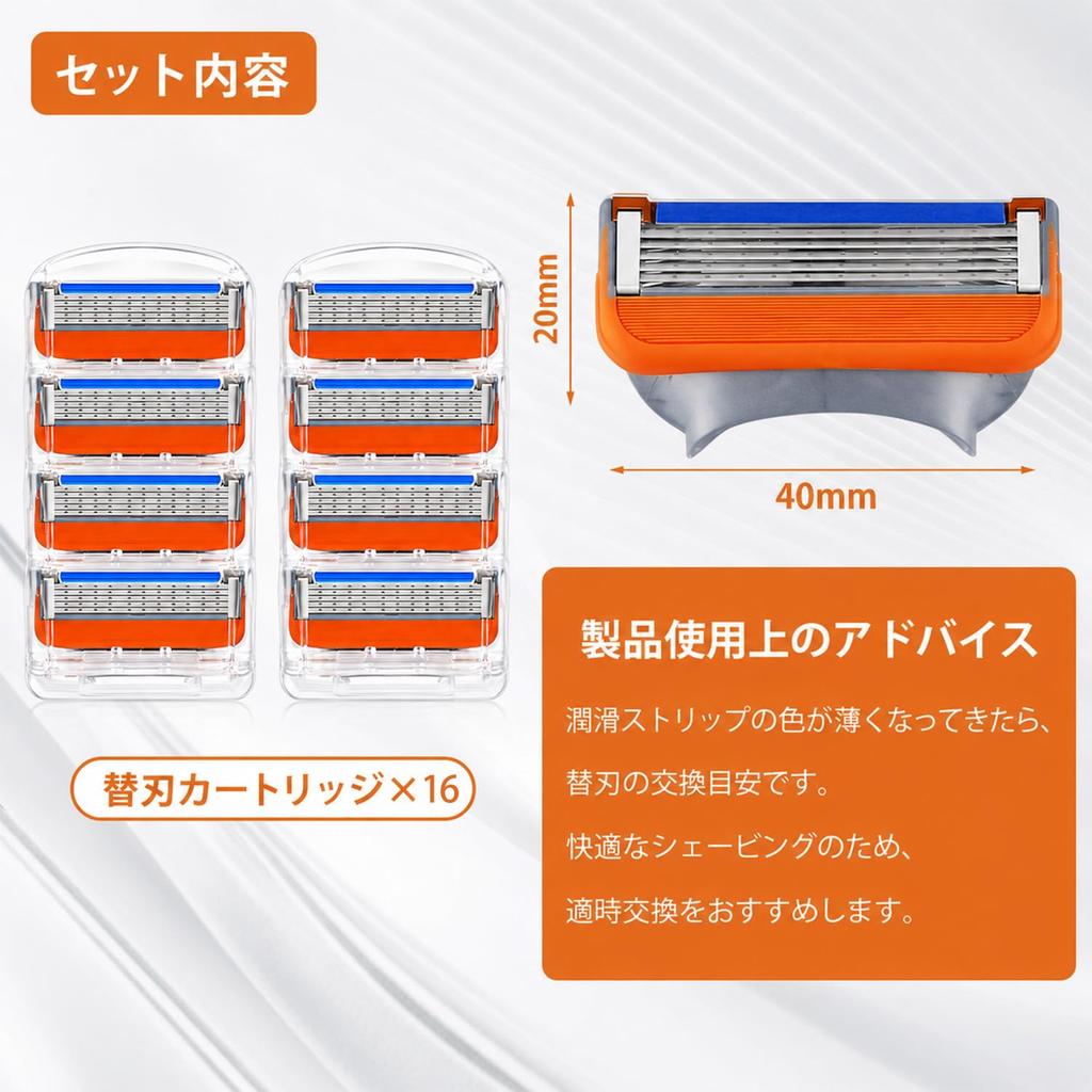 Aetwmxir Replacement Razor Blades for Gillette Compatible with Manual and Electric with Lubricating for Home and Travel Use Fusion/ProGlide, 5-Blade,