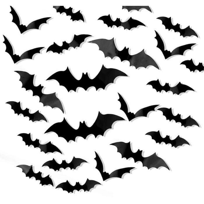 Autocollants de décoration d'Halloween - AIMOONSA - 120 pièces - 3D - Imperméable - PVC - 4 tailles