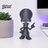 Compact Shelf Decoration 3D Printed Alien Ornament Funny Figurine Collectible Big Head Novelty Home Ornament Statue for Desk Decor Lovers