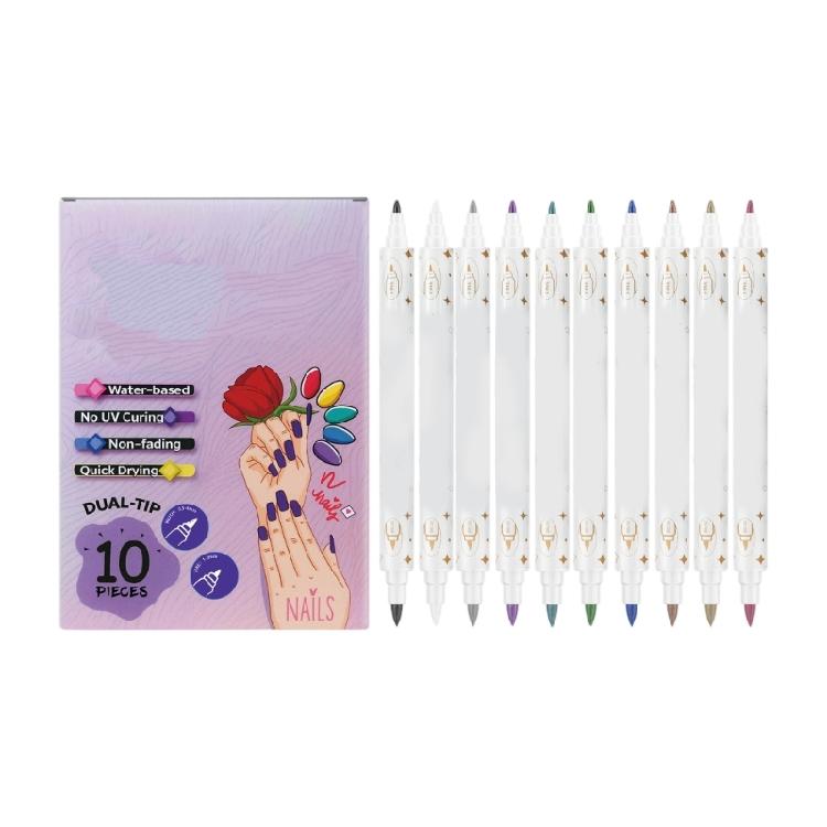 

10 Color Precise Tip Nail Art Markers For Intricate Designs And Gradient Effects Enhancing Professional Nai Art Pen 1
