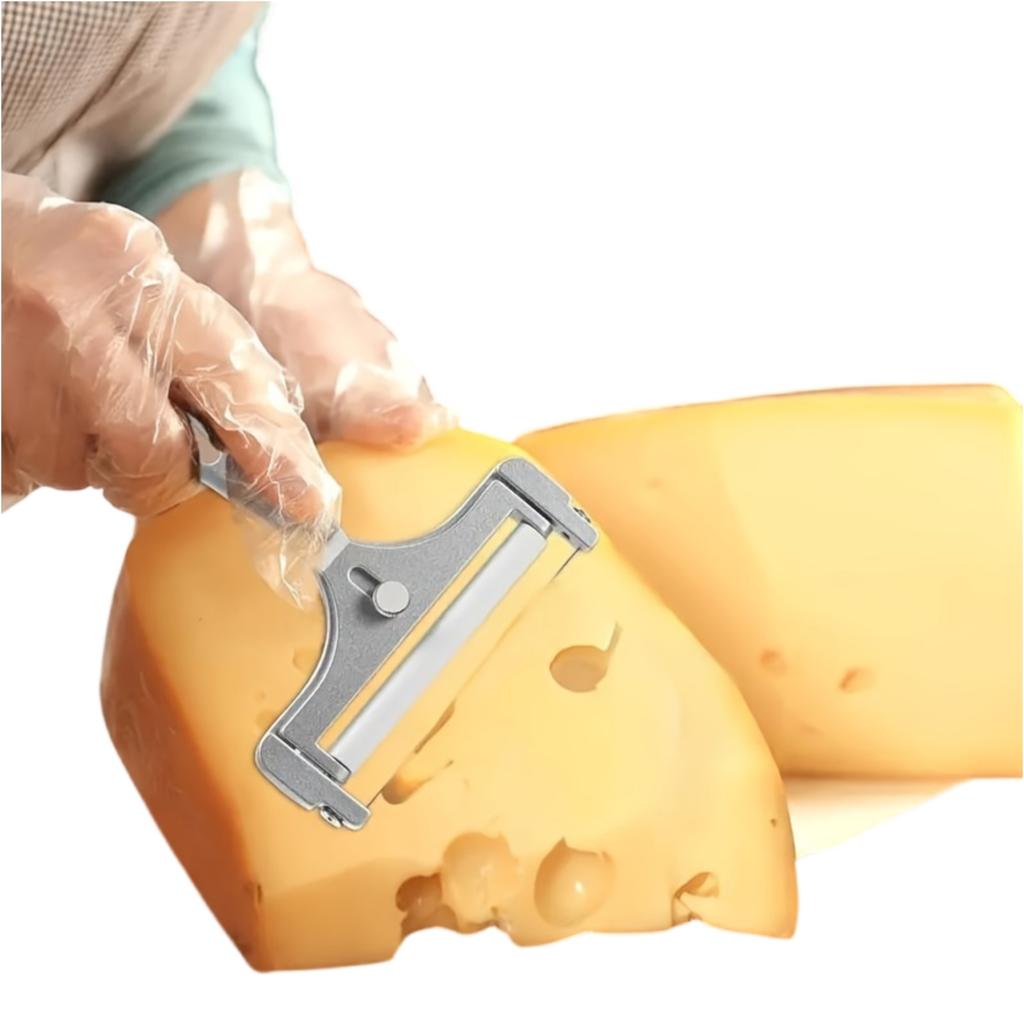 Adjustable Thickness Cheese Slicer Stainless Steel Blade Butter Cutter Kitchen Tool for Slicing Cheese and Butter with Easy Grip Handle