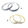 Round Hoop Earrings for Women Girls Matte Alloy Statement Earrings Wedding Party Jewelry Gift