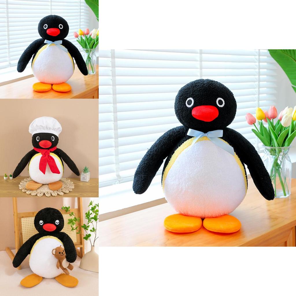 Adorable Pingu Chef Penguin Plush Toy Soft And Cute Penguin Stuffed Animal For Kids