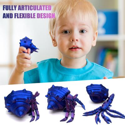 3D-gedruckte Einsiedlerkrebs-Actionfigur Mehrgelenkiges bewegliches Krebsmodell Artikuliert