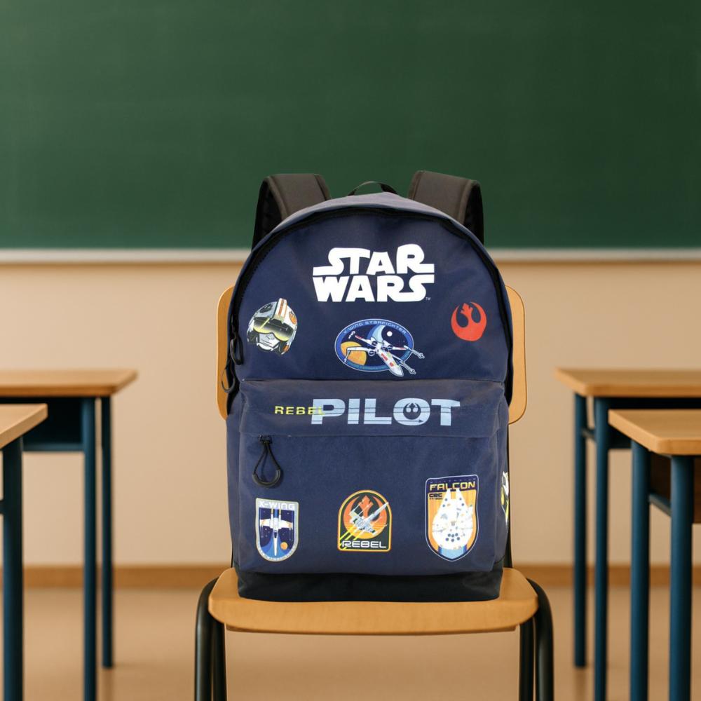 Plecak Szkolny I Do Pracy Star Wars Dark Blue Pilot, Pojemny 43X30X18 Cm