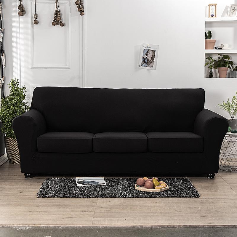 Solid Color Elastic Sofa Cover American Combination Sofa Cushion Cover Single and Double Three-person Universal All-inclusive Sofa Cover