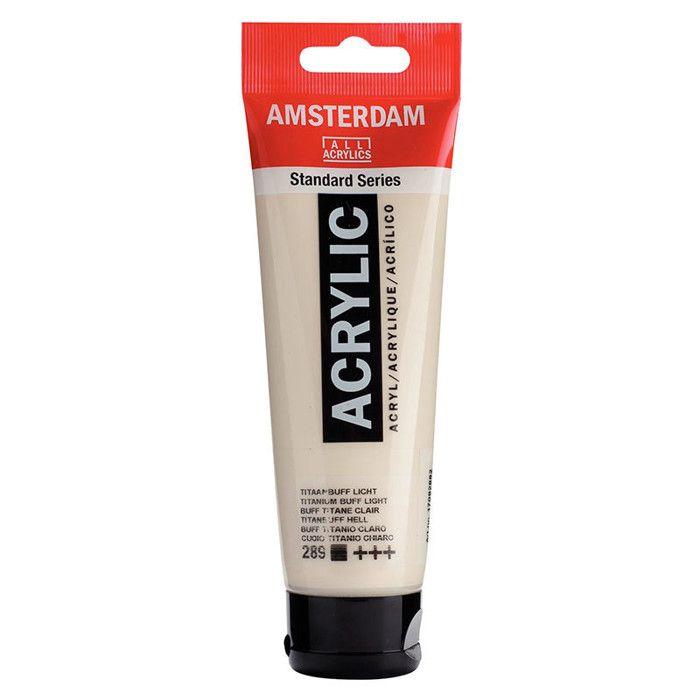 Peinture acrylique - TALENS - AMSTERDAM - 120ML - Chair de titane clair
