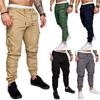 Mens Urban Fashion Slim Fit Zipper Shirring Twill Cargo Jogger Pants In Premium Quality Cotton Blend