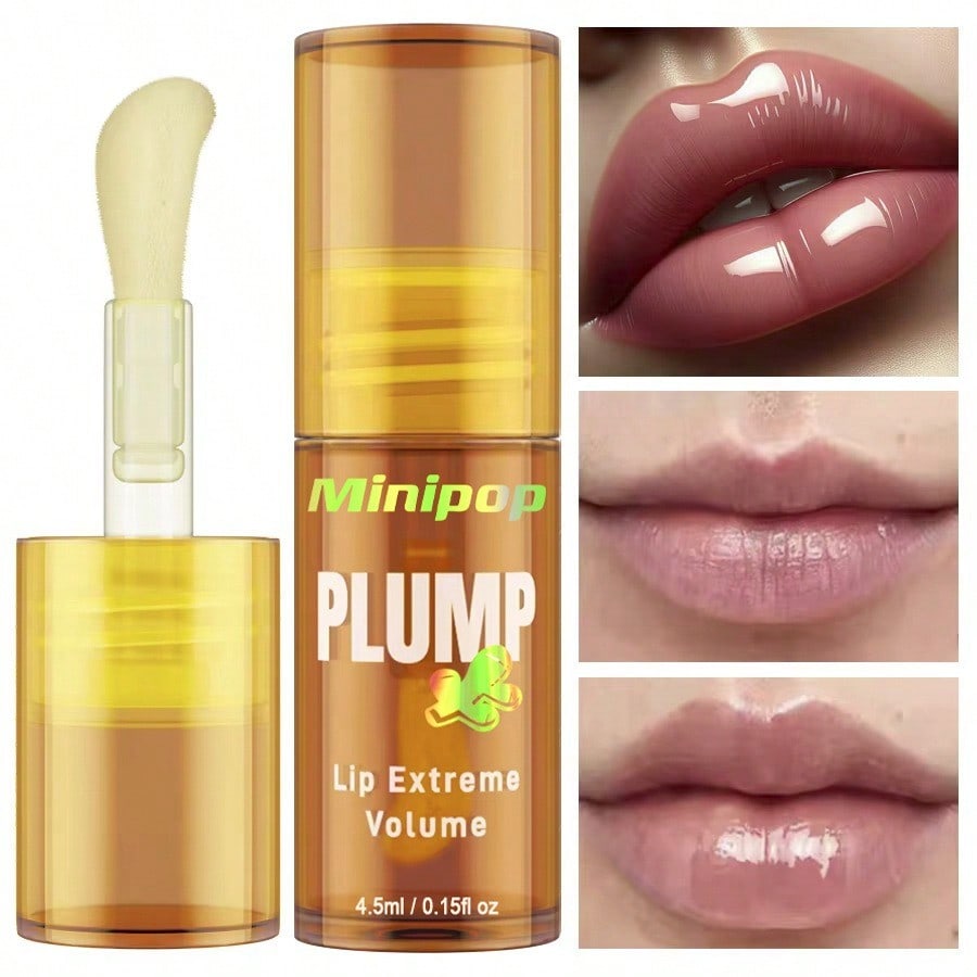 Plumping Lip Oil with Ginger & Mint for Full Lips Hydrating Moisturizing Big Lips Enhancer