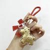 New Horse Keychain Bow Zodiac Key Ring Backpack Pendant New Year Pendant  Car Keychain