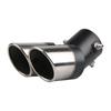 Automobile Tail Dual Outlet Exhaust Tip Stainless Steel Slant Rolled Edge Auto Muffler Modified Universal Car Exterior Supplies