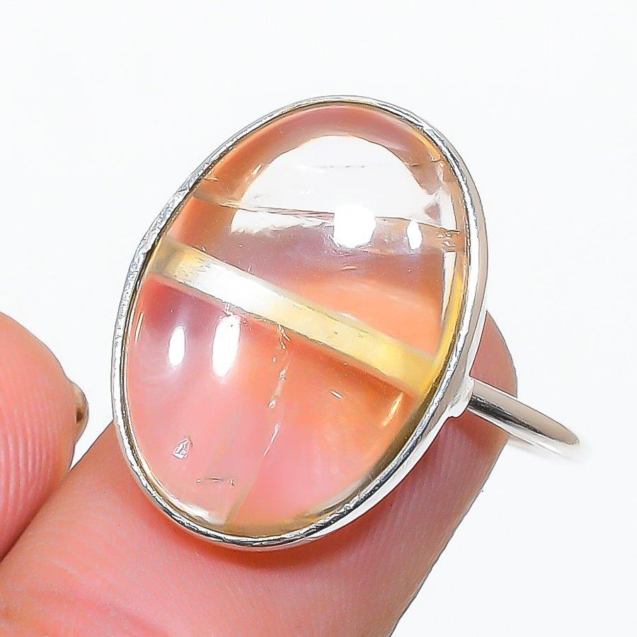 Morganite Gemstone 925 Sterling Silver Jewelry Ring Size Adjustable GK-5541