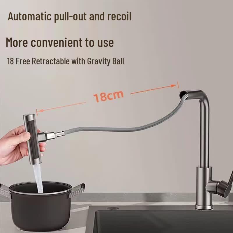 Handun Feiyu Stainless Steel Pull-Out Kitchen Faucet