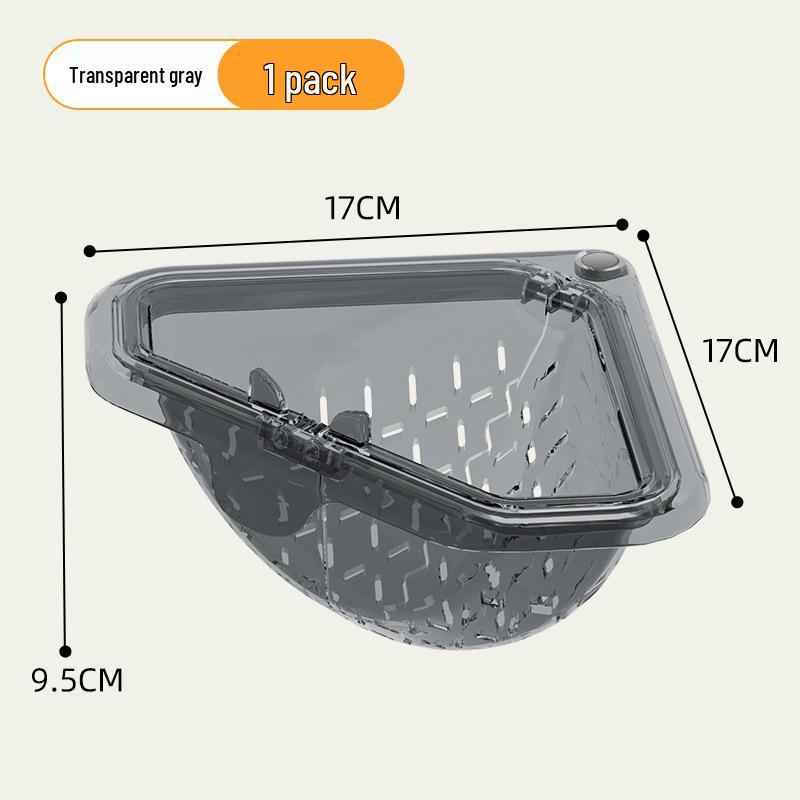 Magnetic Triangle Kitchen Sink Drain Rack and Filter Net