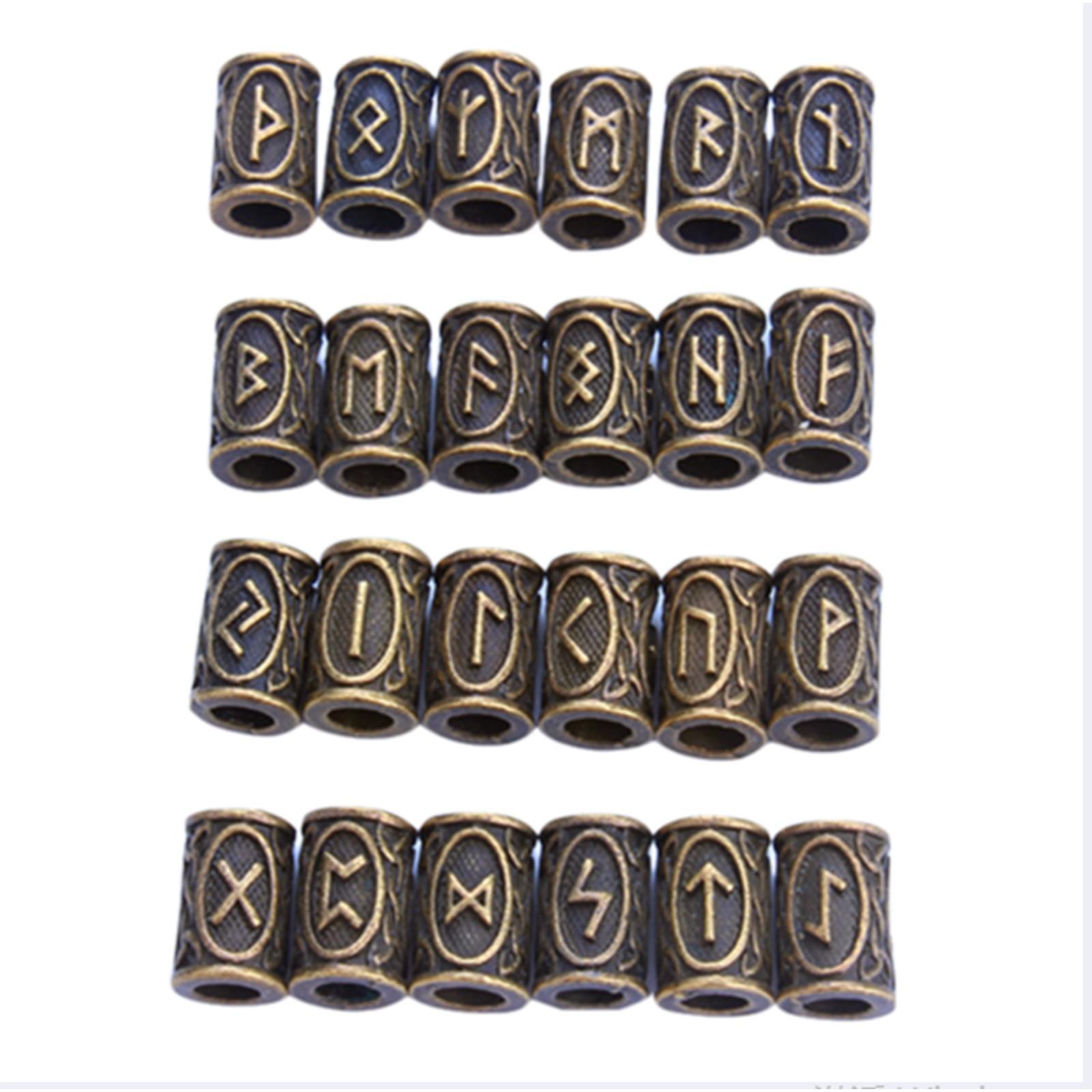 

24 шт парик дреды ювелирные изделия бисерные аксессуары для волос коса украшения DIY ретро сплав персонаж мать бусины с большим отверстием One Size