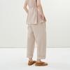 LESS 2025 Summer Cotton Straight-Leg Cropped Trousers