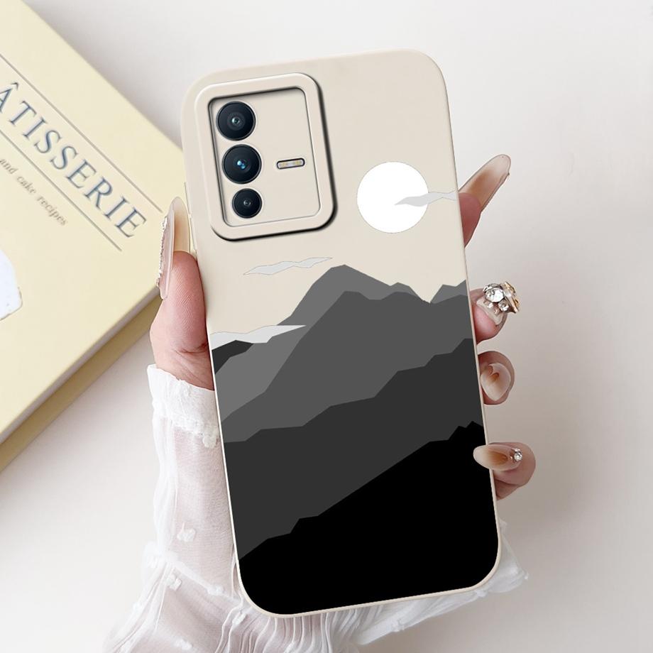 Lovely Painted Phone Case For Vivo V23 5G V23e V23 Pro Silicone Anti-knock Soft Cover Funda Vivo V2130 V2132 Panda Cat Animals
