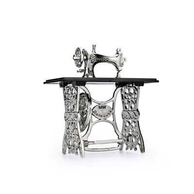 Scène Modèle Jouet Alimentaire Miniature, Petite Machine à Coudre Nostalgique Avec Accessoires de Maison de Poupée
