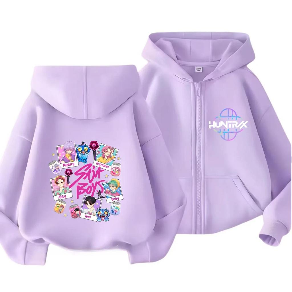 Y2k Zip Up Sweatshirts Kpop Demon Hunters Hoodie Jas Kinderkleding Kid Meisje Jongen Sweatshirt Rits Hoody Baby Casual Top
