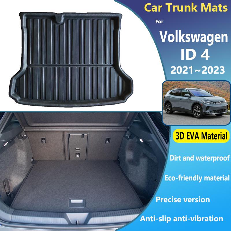 Car Trunk Mats for Volkswagen ID 4 Accessories 2021 2022 2023 VW ID4 Waterproof Protect Trunk Liner Anti-Slip Cargo Pad 3D EVA