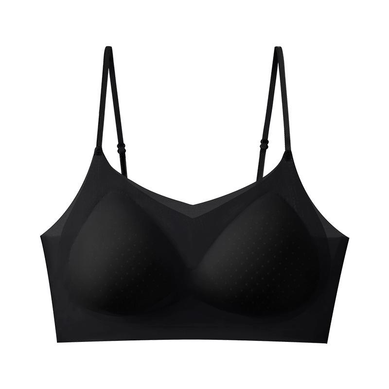 Ultra-Thin Seamless Summer Cooling Women s Push-Up Camisole: Breathable Ice Skin, Wire-Free with Beautiful Back Design