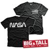 Officially Licensed NASA Black Flag Large Tall 3XL 4XL 5XL Men's T-Shirt