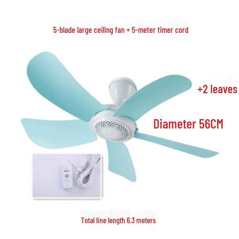 Compact Silent Ceiling Fan for Dorms and Bedrooms