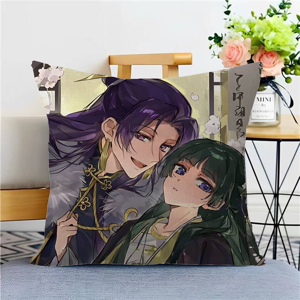 Anime Apothecary Diaries  Cushion Cover Car Throw Pillow Case For Sofa Car Christmas Gift 40x40cm 45x45cm
