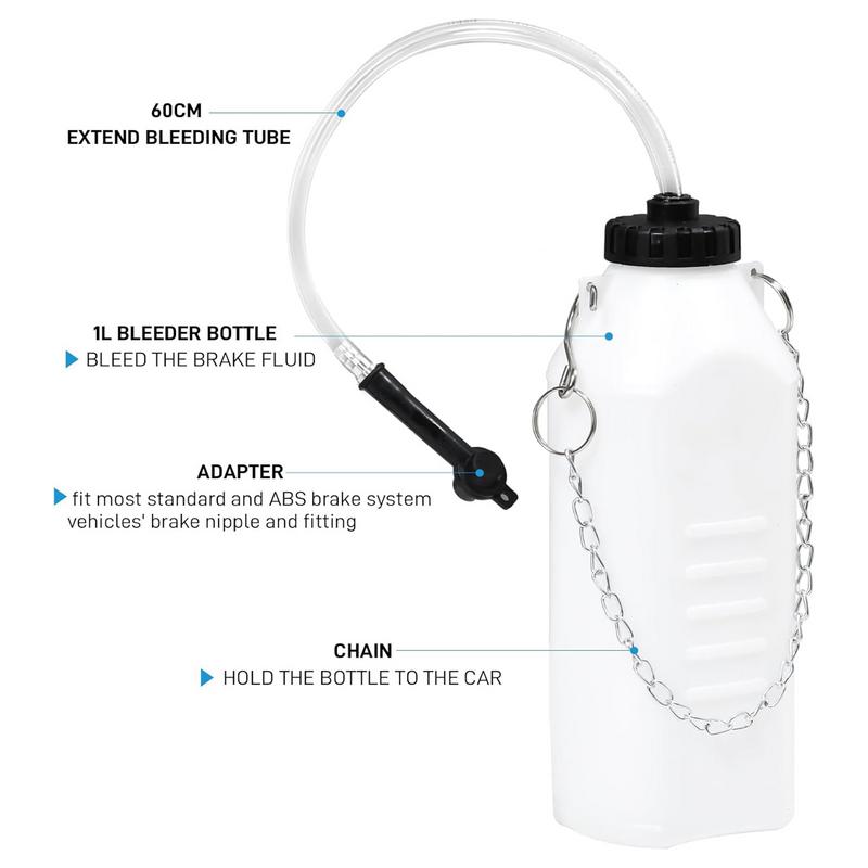 For Refer To Description Brake Bleeder Bottle 1 Person Brake Bleeder Kit Bleeder Bottle High Strength Tube Rubber Connector For