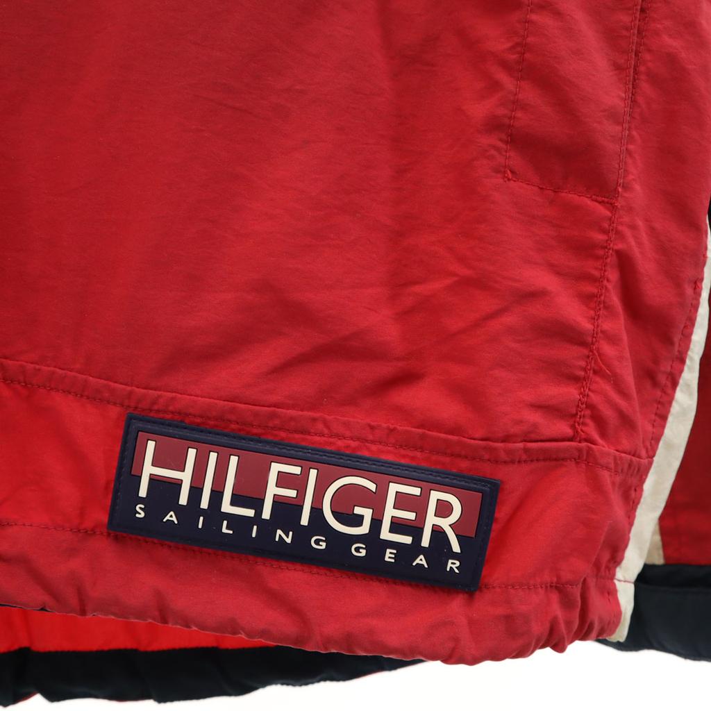 Tommy Hilfiger 90er Jahre Alte Flaggen-Etikett Pullover Nylonjacke L Kapuzenpullover Herren Gebraucht
