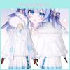 Sweet And Fresh White Cape Style Snow Initial Cosplay Outfit With Wig For Women
