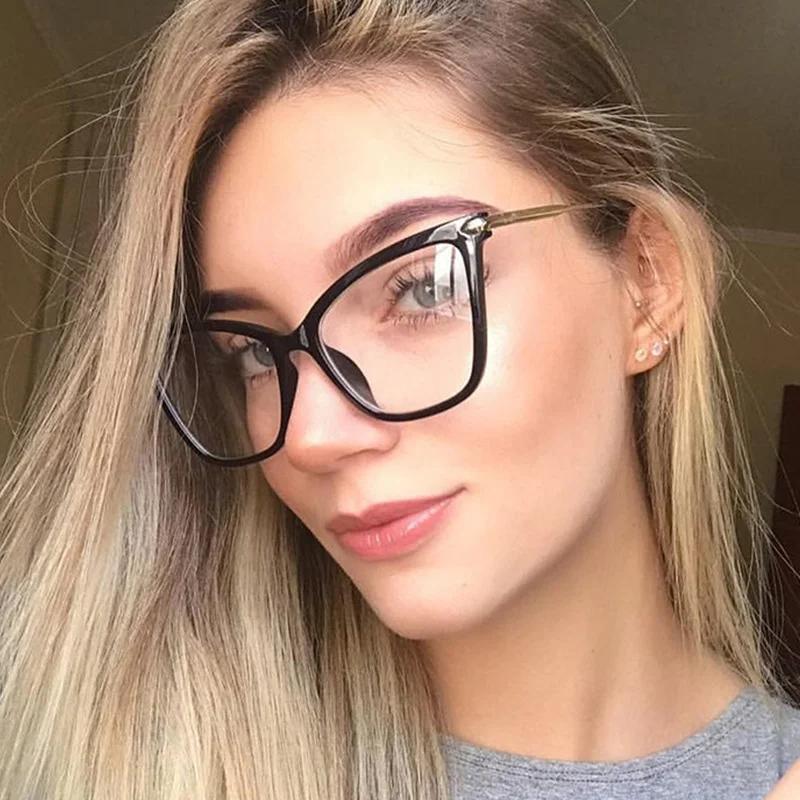 Minimalist Trendy Transparent Glasses Retro Cat Eye Frame Eyeglass Women Men Retro Clear Lens Frame Glasses Oculos